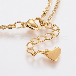 304 Stainless Steel Cable Chain Bracelets&nbsp;BJEW-I243-23G