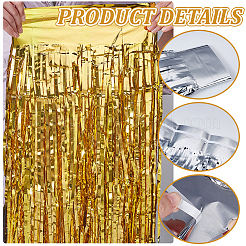 4Pcs 4 Styles Plastic/Aluminum Foil Fringe Curtains Table Skirt&nbsp;AJEW-GA0008-09