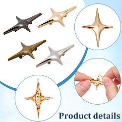 16Ocs 4 Colors Star Alloy Kilt Pins for Clothes&nbsp;JEWB-CY0001-03