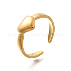 304 Stainless Steel Open Cuff Rings for Women&nbsp;RJEW-R010-04G