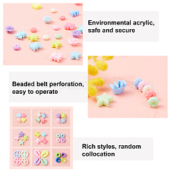 808Pcs 10 Style Opaque Acrylic Beads&nbsp;SACR-PH0006-08