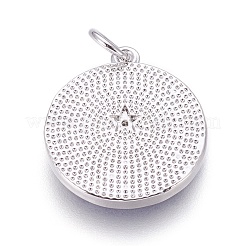 Brass Enamel Pentacle Pendants&nbsp;KK-O113-05C-P