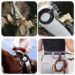 4Pcs 2 Styles Imitation Leather Belt Bullwhip Holder&nbsp;AJEW-GF0014-45