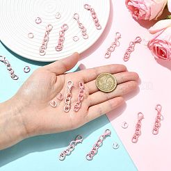 20Pcs 2 Colors Baking Paint Iron Curb Chain Extender & 20Pcs 2 Colors Baking Paint Alloy Open Jump Rings Findings Kits&nbsp;FIND-FS0005-29C