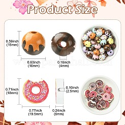 Printed Wooden Beads&nbsp;WOOD-CJ0002-56