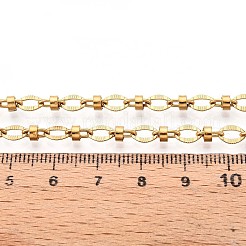 304 Stainless Steel Textured Oval Link Chains&nbsp;CHS-N005-06C-G