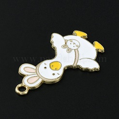Light Gold Tone Alloy Enamel Pendants&nbsp;ENAM-C013-01D