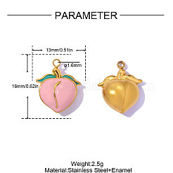 304 Stainless Steel Enamel Pendants&nbsp;STAS-OY017-25G