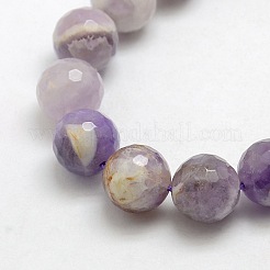 Natural Gemstone Amethyst Round Beads Strands&nbsp;G-O021-12mm-13