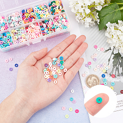 2500Pcs 10 Colors Handmade Polymer Clay Beads Strands&nbsp;CLAY-AR0001-24C