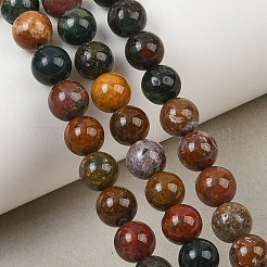 Natural New Ocean Jasper Bead Strands&nbsp;G-G954-01-8mm