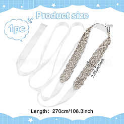 Rhinestone Flower Bridal Belt for Wedding Dress&nbsp;AJEW-WH0515-23B
