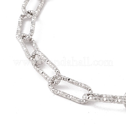 Non-Tarnish 304 Stainless Steel Textured Paperclip Chains Necklace for Women&nbsp;NJEW-P263-02P
