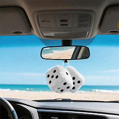 Dice Plush Cloth Pendant Decorations&nbsp;HJEW-SP0001-84A