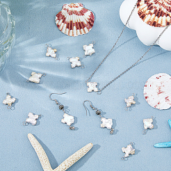 16Pcs Natural Keshi Pearl Connector Charms&nbsp;PALLOY-HS00045