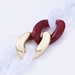 Transparent Acrylic Handmade Curb Chain&nbsp;AJEW-JB00548