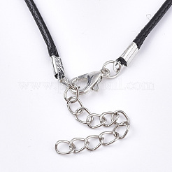 Waxed Cord Necklace Making with Iron Findings&nbsp;X-NJEW-R229-2.0mm-02