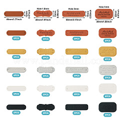 100Pcs 20 Styles PU Leather Label Tags&nbsp;PURS-TA0001-02