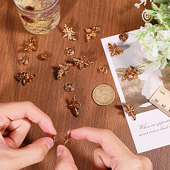 20Pcs Bees Alloy Brooches&nbsp;JEWB-CA0001-57KCG