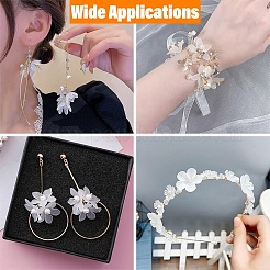 100Pcs 5 Styles Transparent Acrylic Bead Caps&nbsp;OACR-YW0004-59