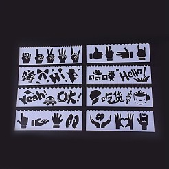 Cartoon Plastic Hollow Drawing Stencil for Kids Teen Boys Girls&nbsp;DIY-F025-E01
