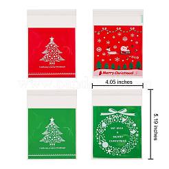 400 Pcs 4 Styles Self-Adhesive Christmas Candy Bags&nbsp;JX059A