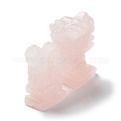 Natural Rose Quartz Carved Healing Dragon Figurines&nbsp;DJEW-F025-02C