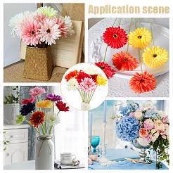 15Pcs 5 Colors Cloth & Flocking Artificial Chrysanthemum Flower&nbsp;FIND-WR0001-79