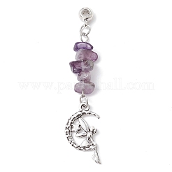 Mixed Gemstone Chip Pendants&nbsp;PALLOY-JF02239