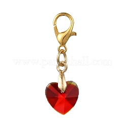 10Pcs Romantic Valentines Ideas Glass Pendants Decorations&nbsp;HJEW-JM04108