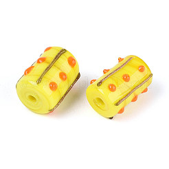 Handmade Gold Foil Glass Bumpy Beads&nbsp;LAMP-ZX003-12-01