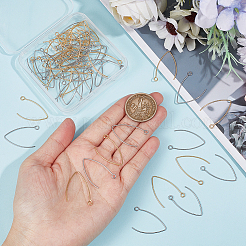 60Pcs 2 Colors PVD Vacuum Plating 304 Stainless Steel Earring Hooks&nbsp;STAS-UN0053-53