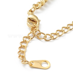 Brass Micro Pave Clear Cubic Zirconia Curb Chain Bracelets&nbsp;BJEW-B009-03G
