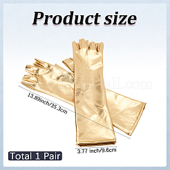 Half Finger Patent Leather Shiny Fingerless Gloves&nbsp;AJEW-WH20080-06A