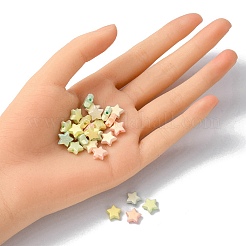 Spray Painted Frosted Opaque Acrylic Beads&nbsp;ACRP-YW0001-07