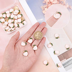 Light Gold Plated Alloy Enamel Pendants&nbsp;ENAM-SC0002-75