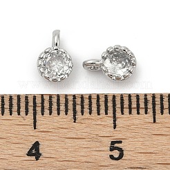 Brass Pave Cubic Zirconia Pendants&nbsp;KK-H204-03P-01