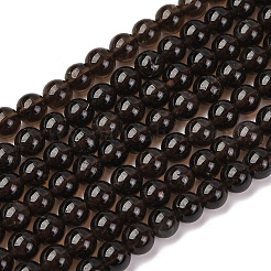 Natural Smoky Quartz Round Beads Strands&nbsp;G-E329-6mm-38