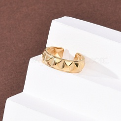 304 Stainless Steel Open Cuff Rings for Women&nbsp;RJEW-K309-23G
