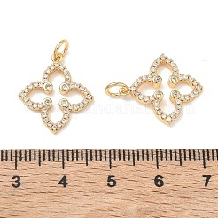SHEGRACE Brass Micro Pave Clear Cubic Zirconia Pendants&nbsp;XGRQ3P903-637G