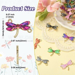 45Pcs 9 Colors Insect Theme Alloy Enamel Connector Charms&nbsp;ENAM-CJ0003-83