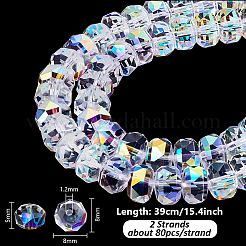 2 Strands Electroplate Glass Beads Strands&nbsp;GLAA-PH0004-24