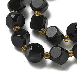 Natural Black Onyx(Dyed & Heated) Beads Strands&nbsp;G-K387-A03-02
