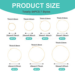 56Pcs 7 Styles 316 Surgical Stainless Steel Hoop Earrings Findings&nbsp;STAS-TA0002-84
