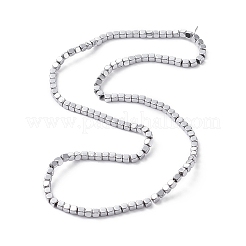 Electroplate Non-magnetic Synthetic Hematite Beads Strands&nbsp;G-J172-3x3mm-02