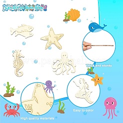 Unfinished Wooden Ocean Creature Cutouts&nbsp;WOOD-CJC0010-02