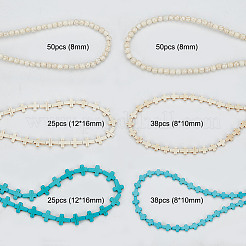 6 Styles Synthetic Turquoise Beads Strands Sets&nbsp;TURQ-GO0001-01