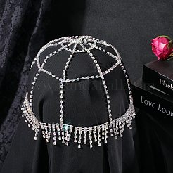 Alloy Rhinestone Mesh Headbands&nbsp;OHAR-WH20005-32P