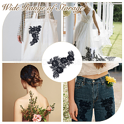 2 Styles Flower Polyester Embroidered Cloth Patch&nbsp;PATC-HS0001-11