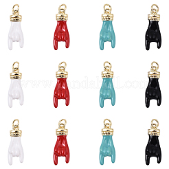 3Pcs Rack Plating Brass Enamel Pendants&nbsp;KK-YW0003-42A